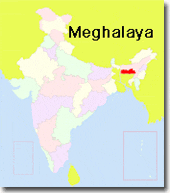 localizacion de meghalaya en india