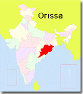 localizacion orissa en india