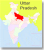 localizacion de uttar pradeh en india